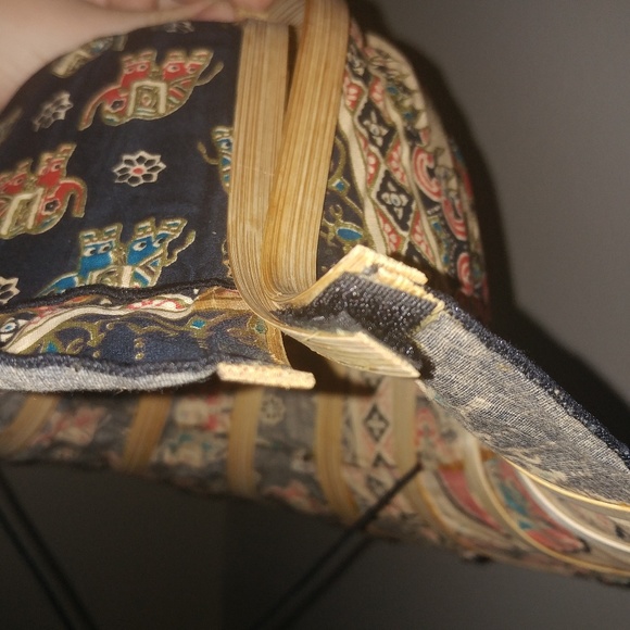 Rice hat Asian style authentic elephant printed pattern hat - Picture 5 of 13